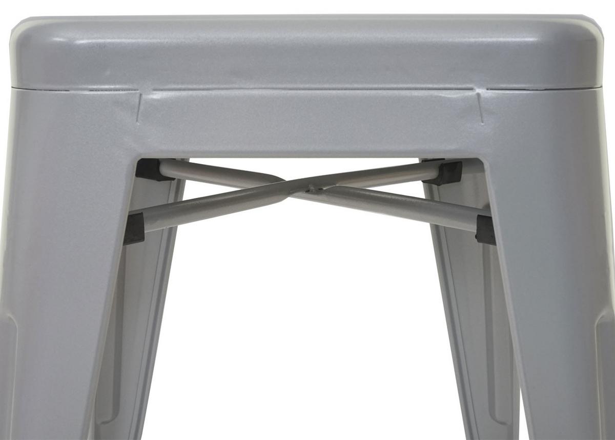 HOCKER METALL Grau 6er-Set - Grau, Metall (39/46/39cm) - MCW