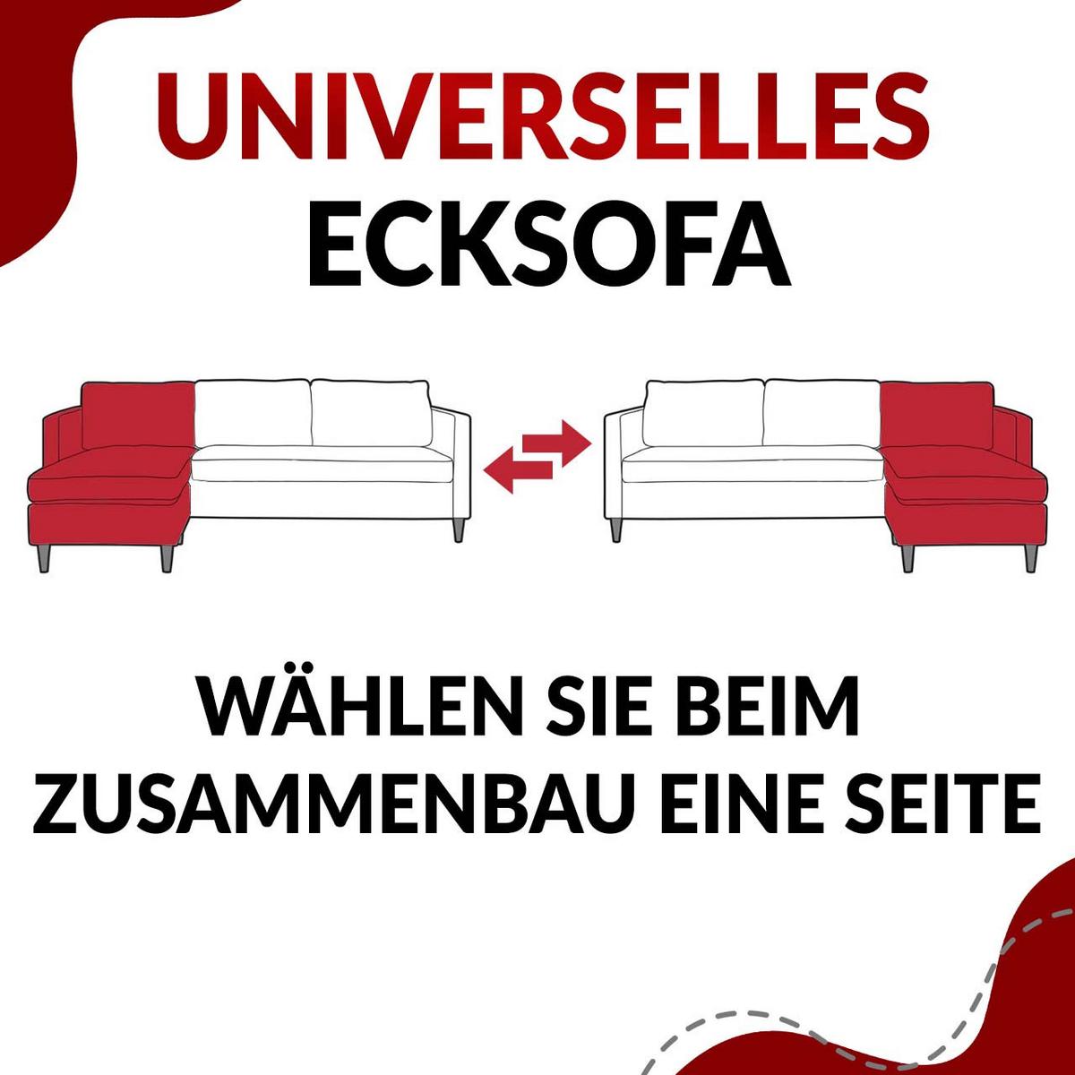 ECKSOFA Dorian Cord Rosa - Goldfarben/Rosa, Textil/Metall (242/138cm) - MKS