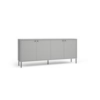 KOMMODE NIMB 207/89,2/40,5cm mit Schubladen 4 Türen Grau - Grau, Holzwerkstoff (207/89.2/40.5cm) - MASSENO