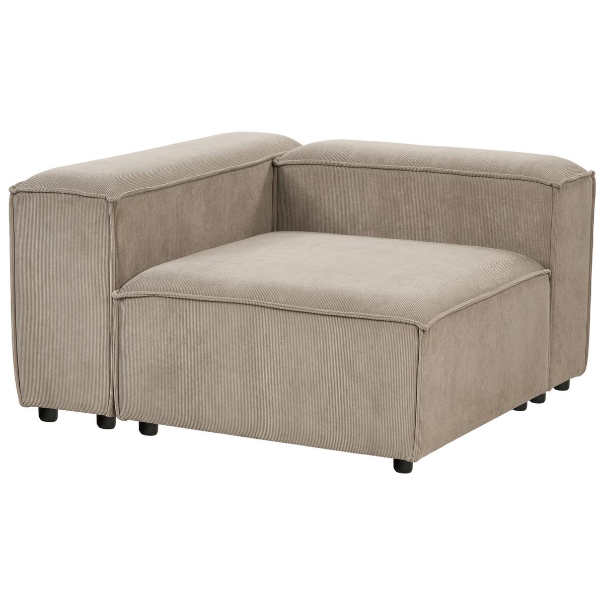 3-SITZER-MODULSOFA Hellbraun Cord Ardal - Hellbraun, Textil (328/68/120cm) - Beliani