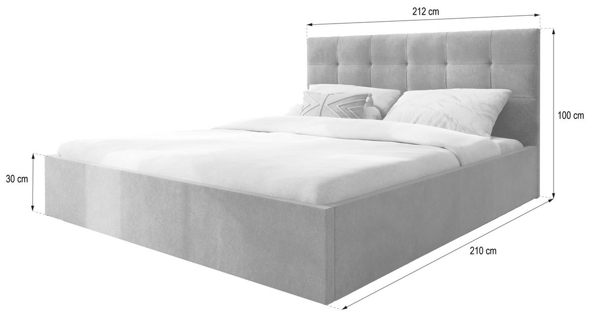 POLSTERBETT APE 200x200 cm mit Bettkästen - Braun - Braun, Holz/Textil - MASSENO