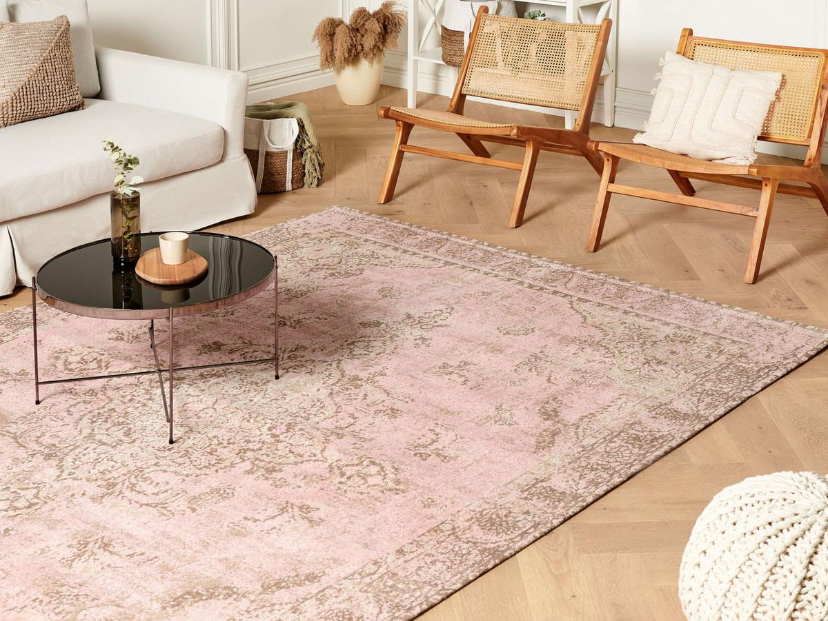 KURZFLOR-TEPPICH Matarim 300/200 cm - Pink, Textil (200/300cm) - Beliani