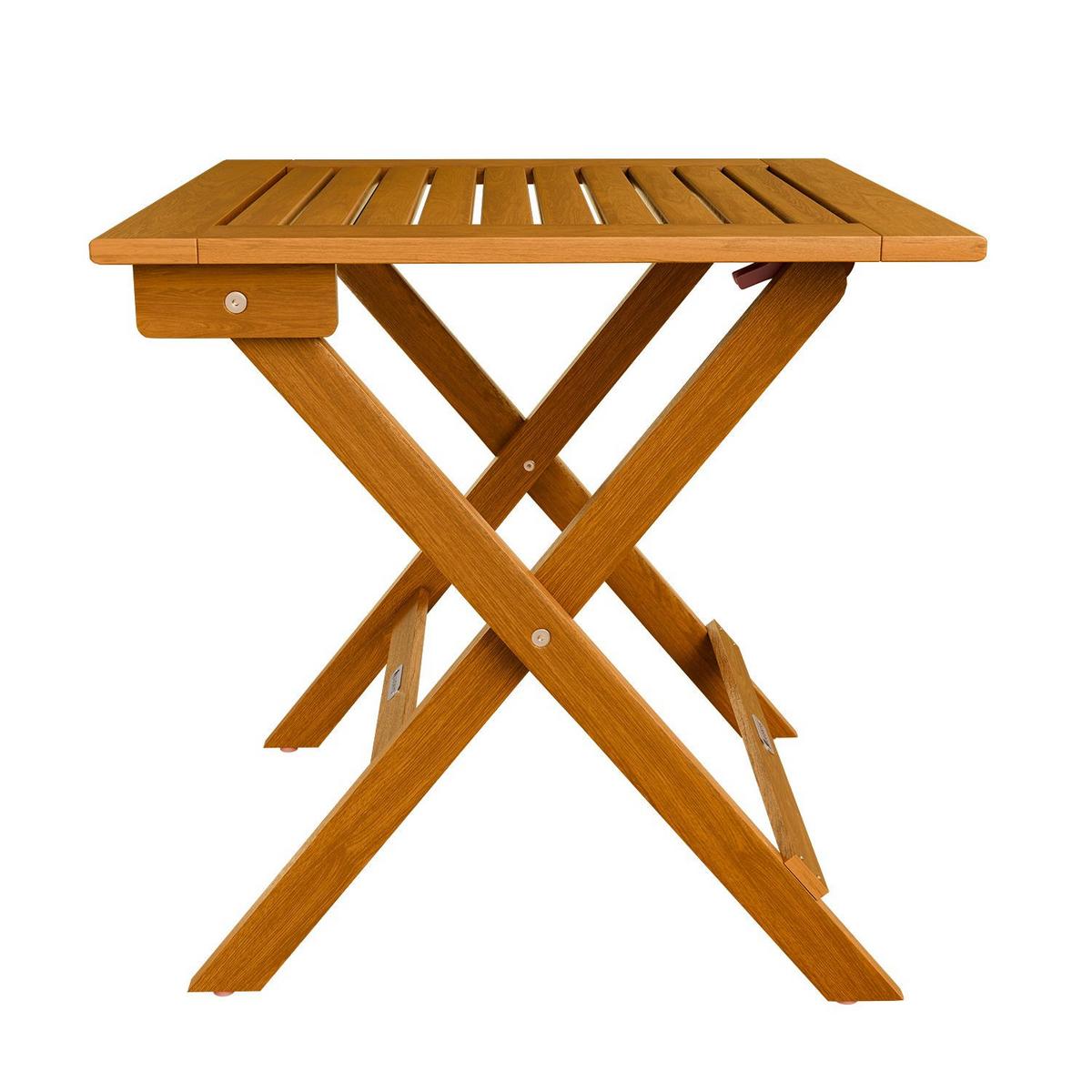 GARTENBEISTELLTISCH Zadar natur 46x46x46 cm - Naturfarben, Holz (46/46/46cm) - Juskys