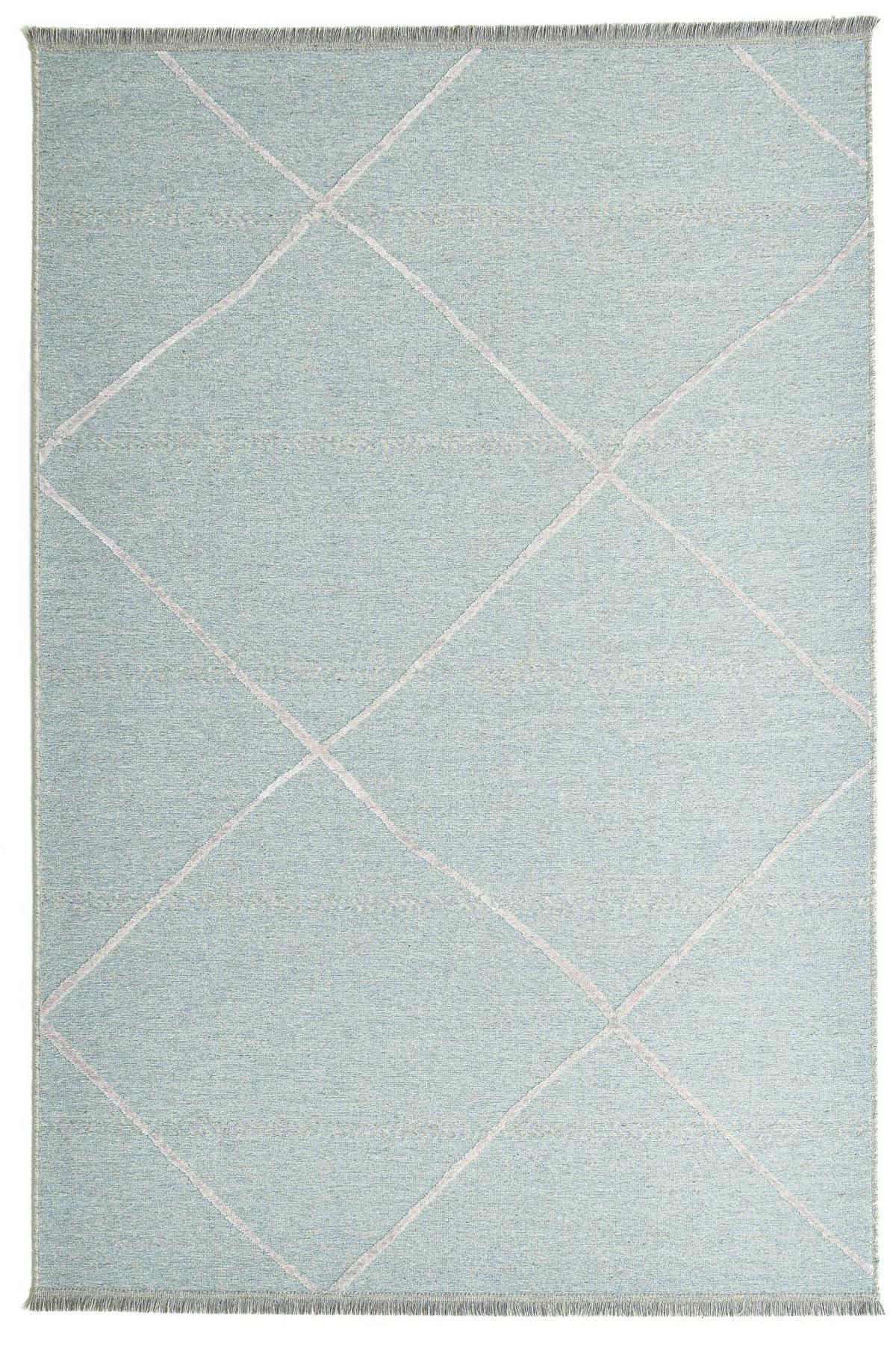 FLACHWEBTEPPICH Braderup 120x170 cm - Hellblau, Textil (120/170cm) - Sansibar SYLT