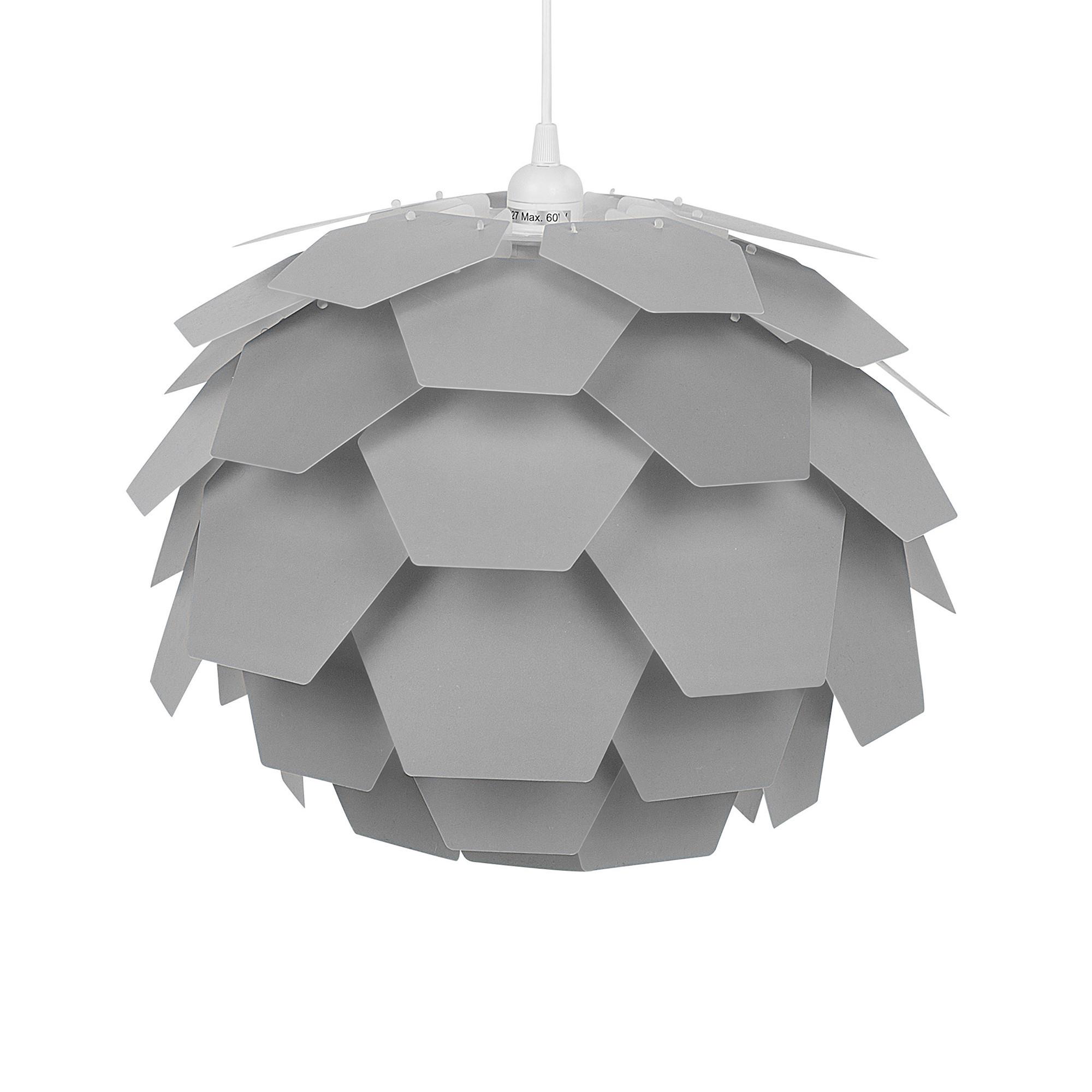 HÄNGELEUCHTE Segre 40/40/165 cm - Grau, Kunststoff (40/40/165cm) - Beliani