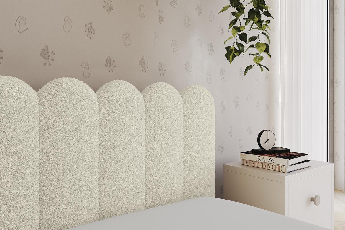 EINZELLBETT Jugendbett mit Bettkasten und Matratze H3/H4, Links - ARTY 100x200 Beige - Champagner, Holzwerkstoff/Textil (100/200cm) - ALTDECOR
