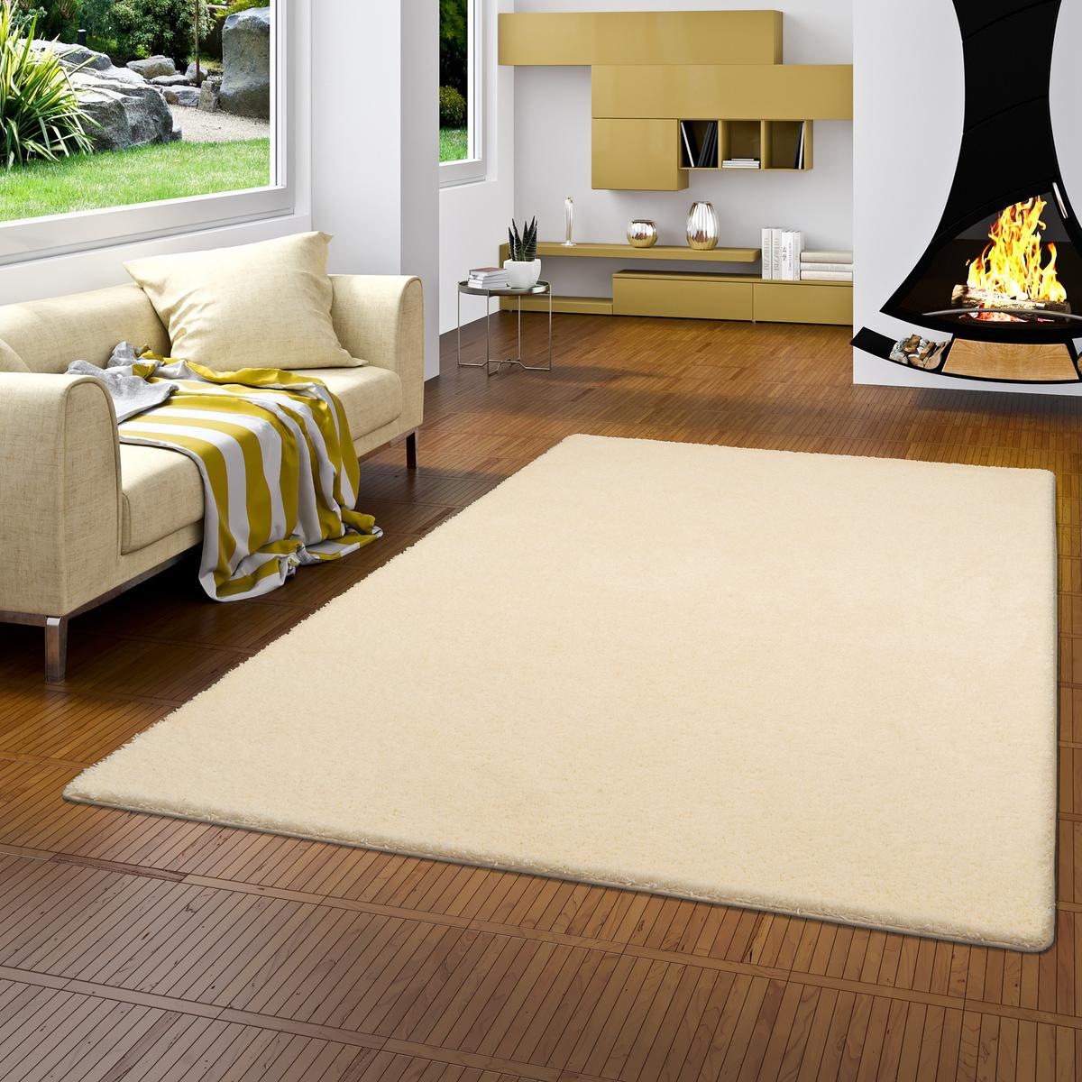 HOCHFLOR SHAGGY TEPPICH PALACE - Creme, Textil (80/400cm) - Snapstyle
