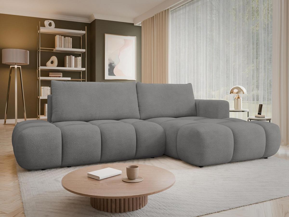 ECKSOFA Soffi, Seite: Rechts - Greige/Schwarz, Holz/Kunststoff (283/166cm) - MIRJAN24
