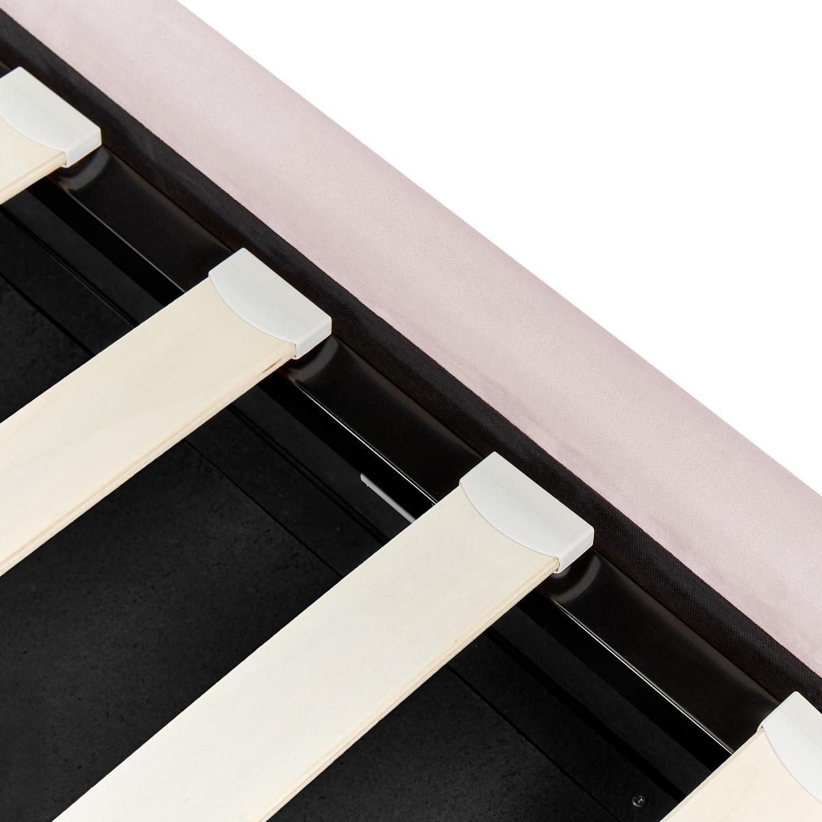 BETT 90/200cm Pastellrosa Metz - Pink, Textil (90/200cm) - Beliani