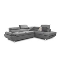 ECKSOFA Schlafsofa Panos In Esito - Grau, Holzwerkstoff/Textil (210/275cm) - Fun Möbel