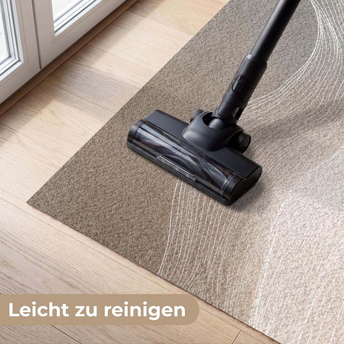 FUSSMATTE Wellenlinien - Luftströme - Harmonisch Schmutzfänger 150x90 cm - Beige, Kunststoff (150/0.4cm) - MuchoWow