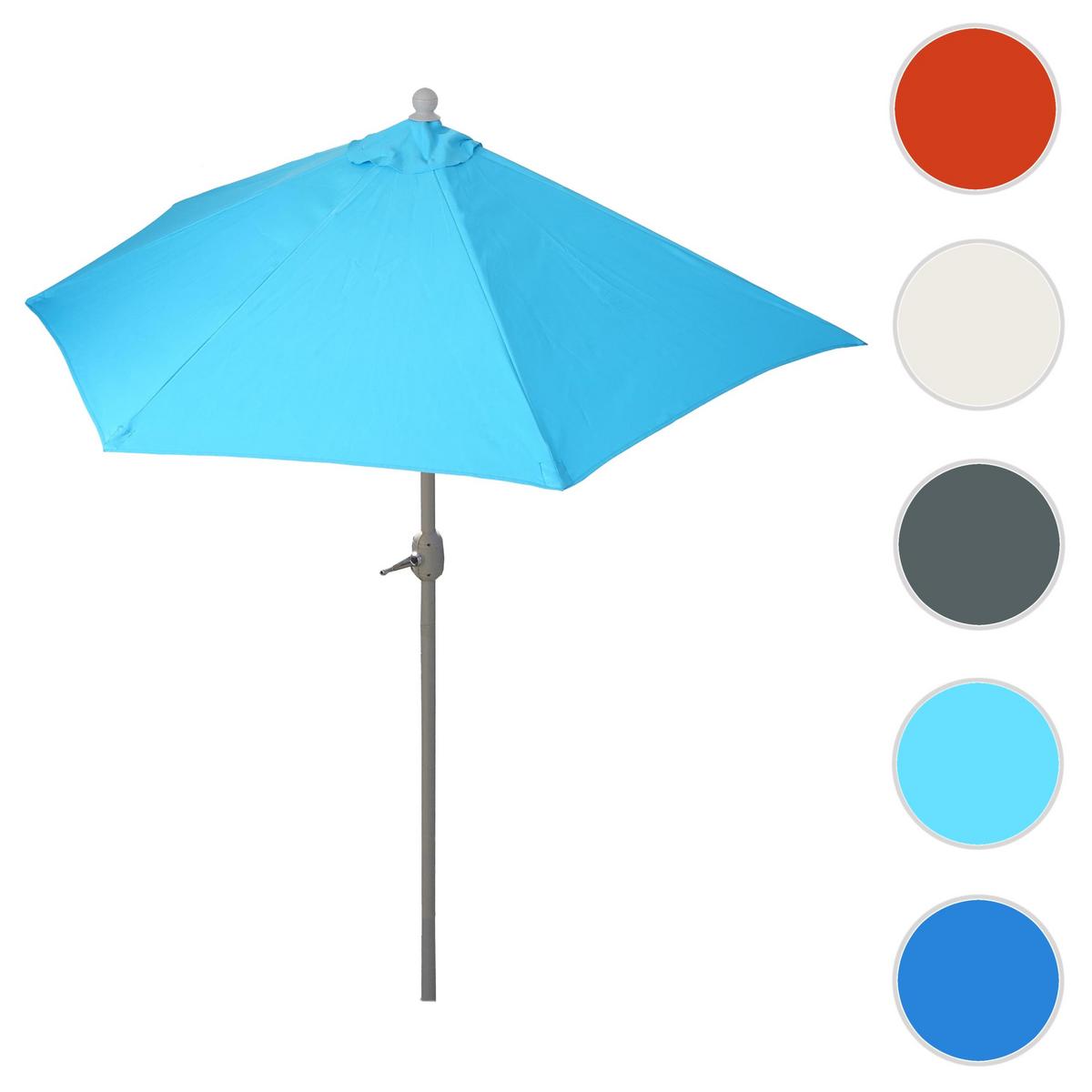 SONNENSCHIRM I HALBRUND UV 50+ Türkis - Türkis, Textil (260/135cm) - MCW