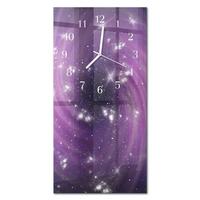 WANDUHR aus Glas 30x60 cm - Abstraktion - Lila, Glas (30/60/0.4cm) - TULUP