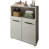 BADKOMMODE Kaschmir 60 x 80 cm, Badezimmer Kommode 2-türig - Kaschmir/Schwarz, Holzwerkstoff/Kunststoff (60/80/30cm) - Inn.Furn