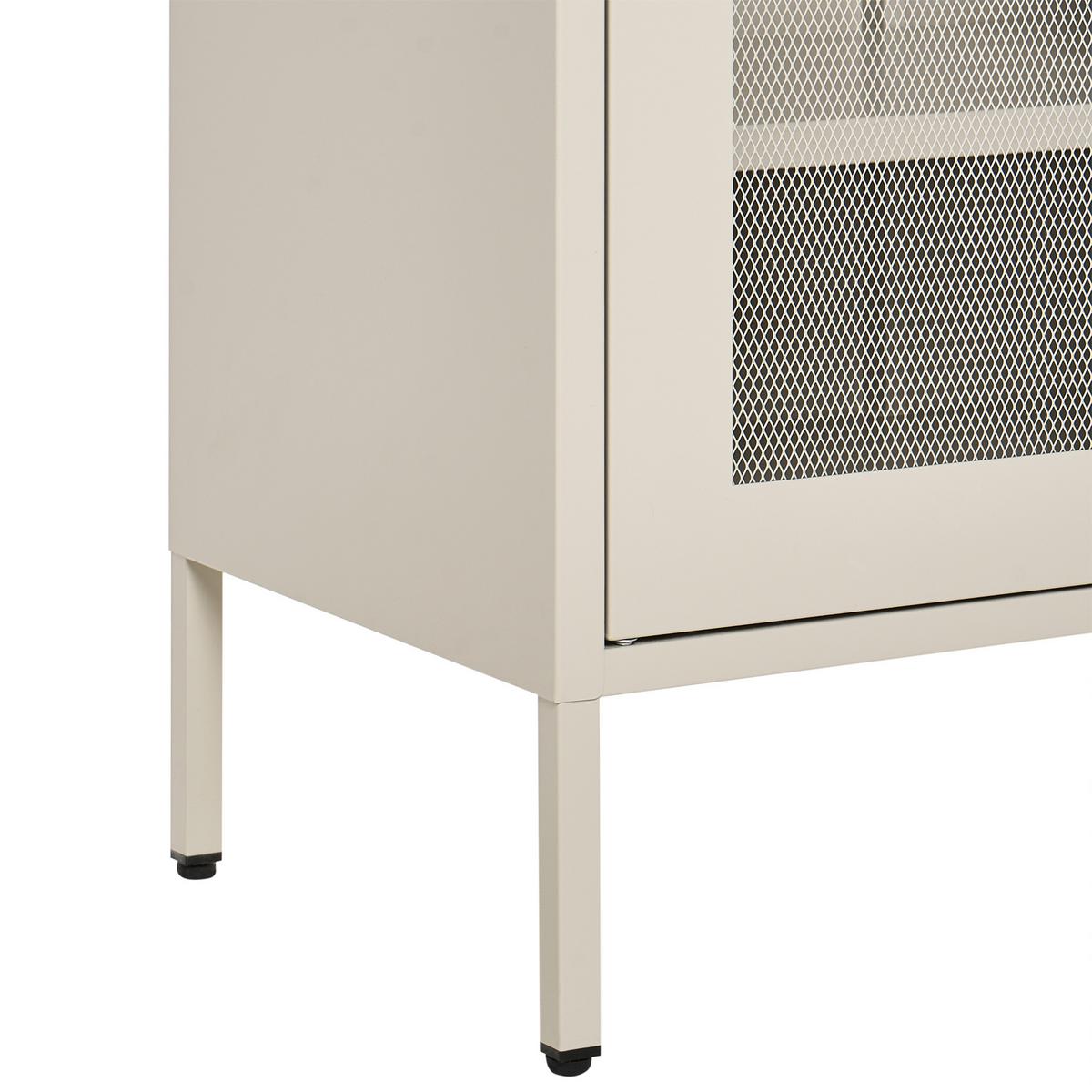 SCHRANK Metall Hellbeige Wakatipu - Beige, Metall (80/102/40cm) - Beliani