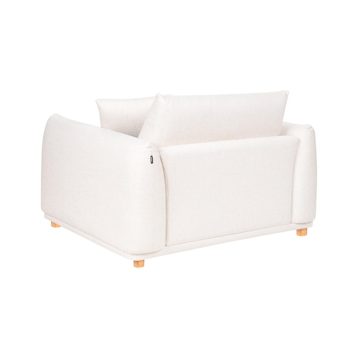 SESSEL Stoff Cremeweiß Jubek - Creme/Weiß, Textil (120/81/104cm) - Beliani