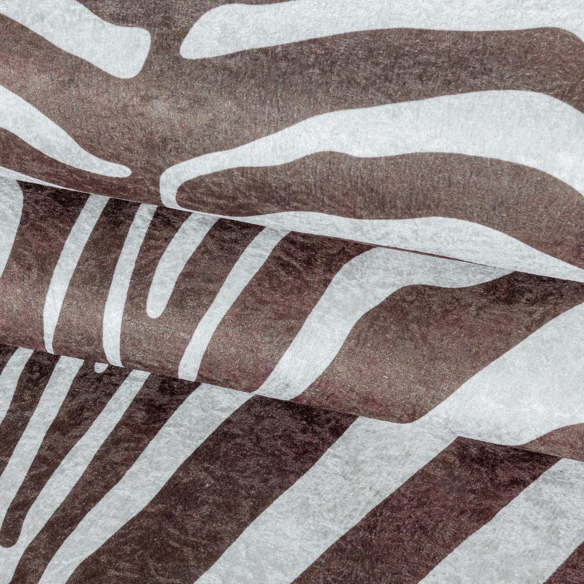 TEPPICH Flachgewebe GASTEIN in Braun, in Tigerfell-Optik, 100 x 135 cm - Braun, Textil (100/135cm) - KADIMA DESIGN