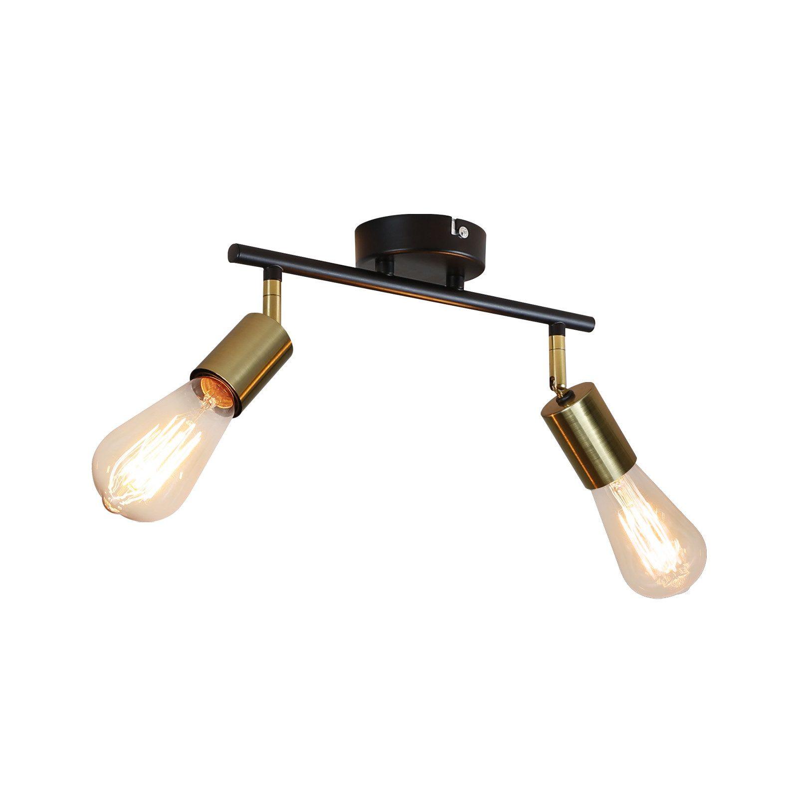 DECKENSTRAHLER Lumhilda 13/9/30 cm - Akaziefarben, Metall (30/13/9cm) - ZMH