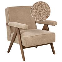 SESSEL Beige Evje - Sandfarben/Braun, Textil (70/81/72cm) - Beliani