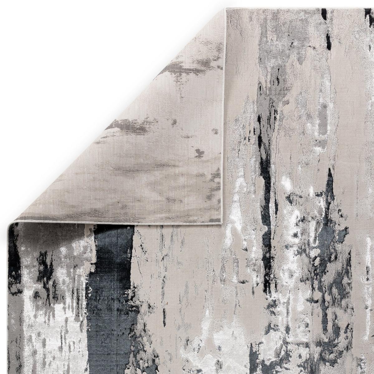 TEPPICH SARNTAL, abstrakt, aus Polyester, Silbergrau, 200 x 290 cm - Grau, Textil (290/200cm) - KADIMA DESIGN