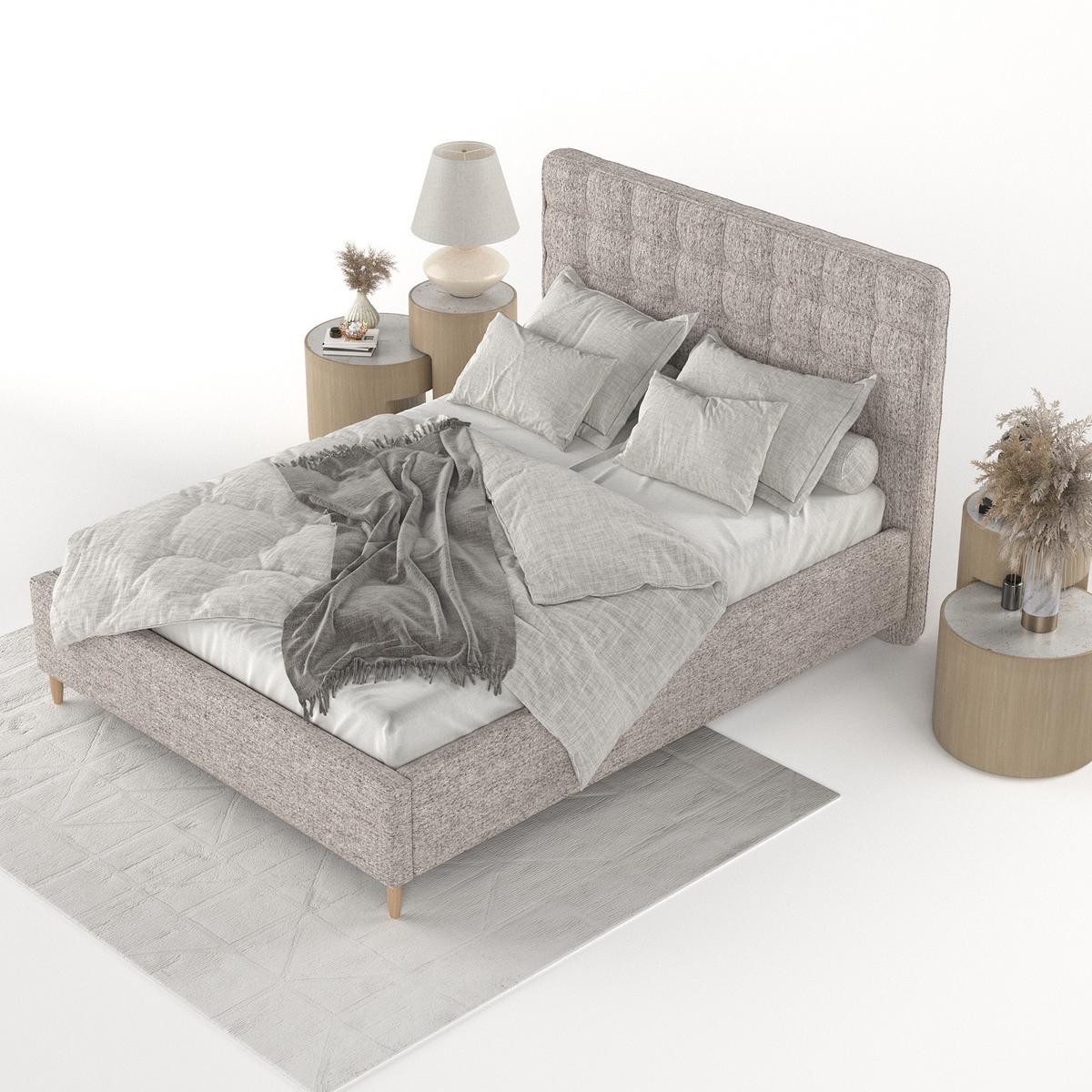 POLSTERBETT Paloma 180/200 cm Beige im Neve Stoff - Beige/Naturfarben, Holz/Holzwerkstoff (180/200cm) - AltaBeds