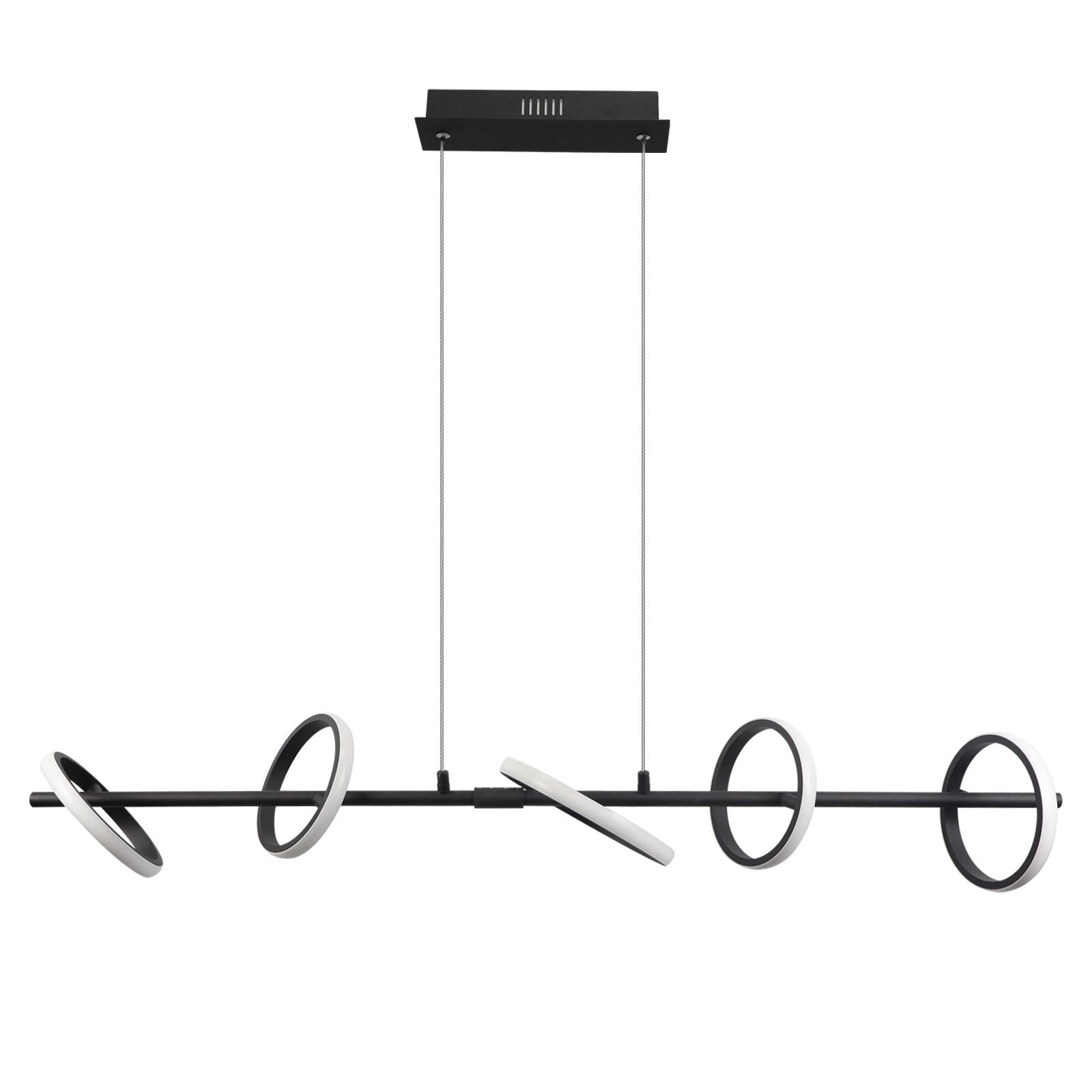 PENDELLEUCHTE Nikolaus 106/25/150 cm - Schwarz, Metall (106/25/150cm) - Nettlife