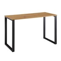 SCHREIBTISCH – Eiche-Dekor/Schwarz, 120x60x76 cm, Metallbeine, Homeoffice - Schwarz/Braun, Holzwerkstoff/Metall (120/60/76cm) - KADIMA DESIGN