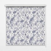 INNENROLLO - Fensterrollo - Rollo - 80x180 cm - Wildblumen - Blau, Kunststoff (80/180/0.5cm) - TULUP