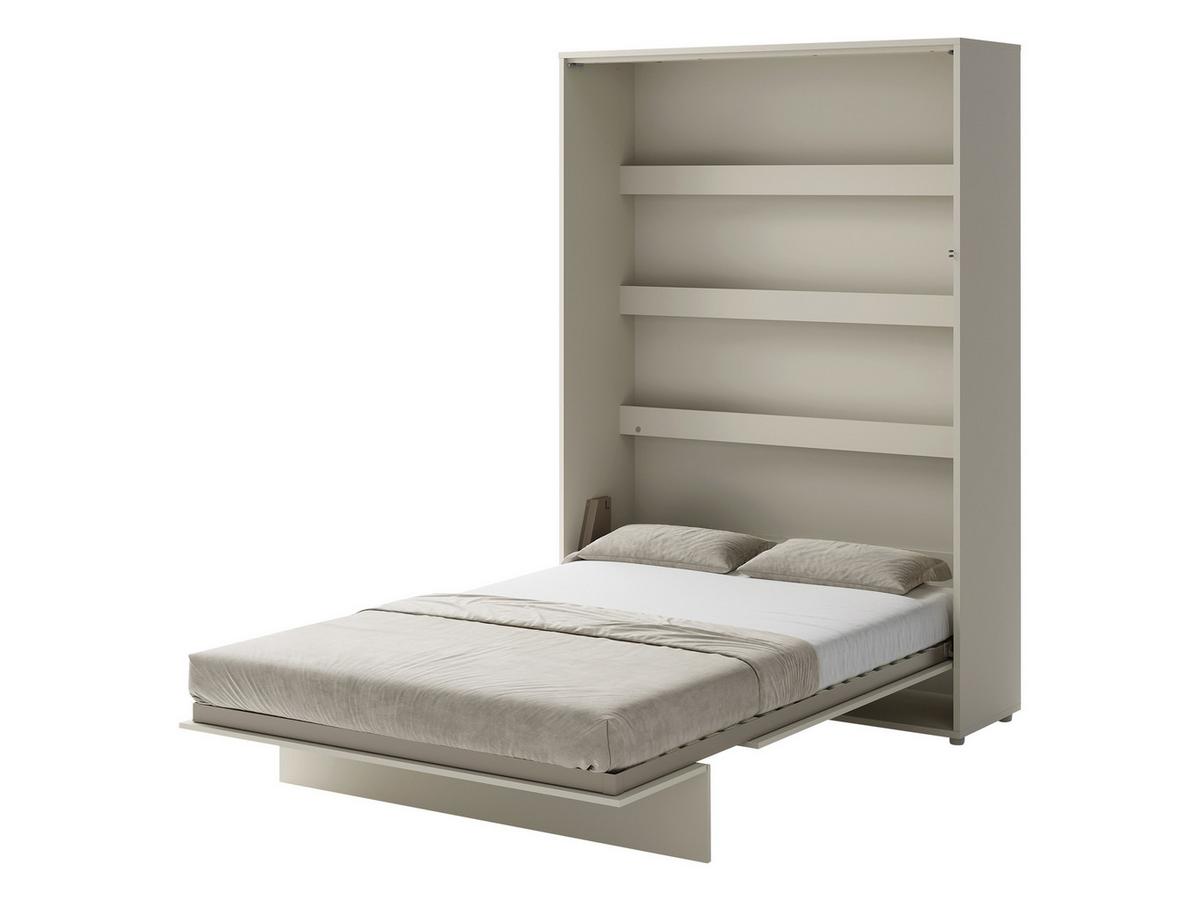 SCHRANKBETT Bed-Concept BC-01 140x200 mit zwei LED-Lampe - Kaschmir/Grau, Holz/Holzwerkstoff (140/200cm) - MIRJAN24