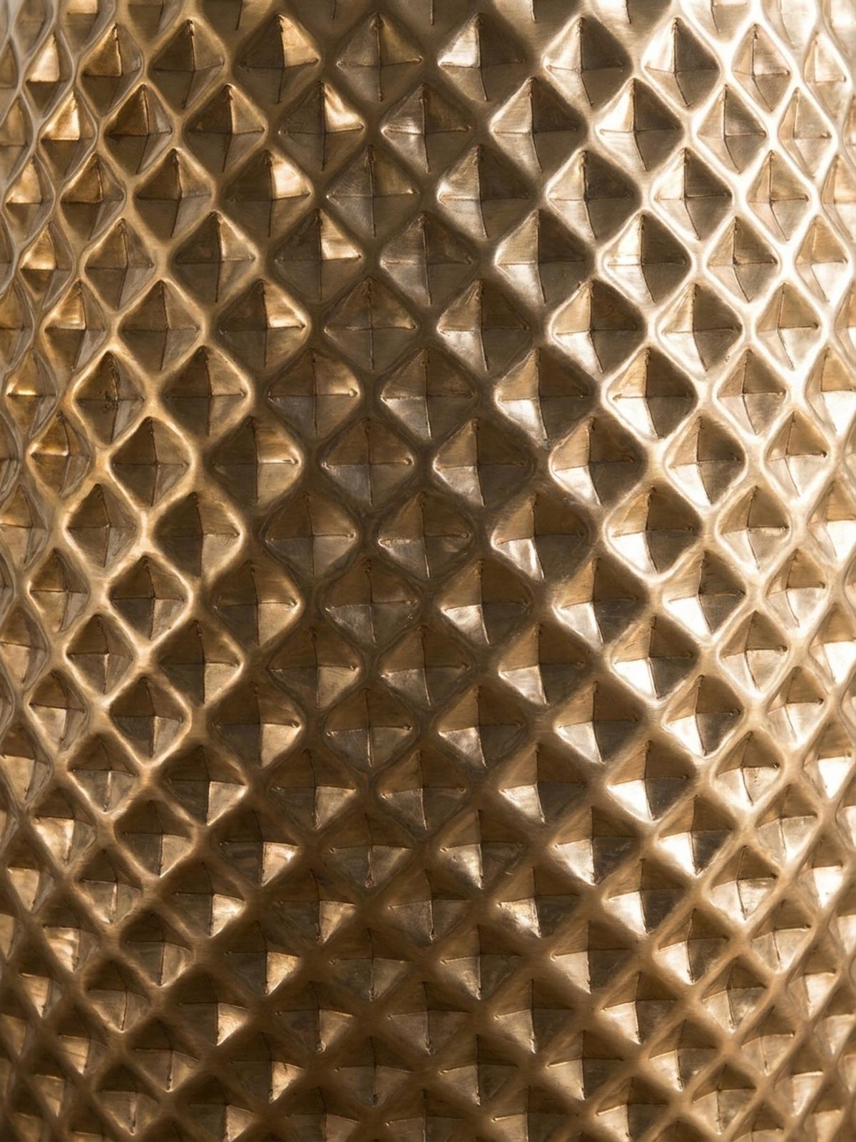 BEISTELLTISCH Aluminium Hammerschlag Rund Kratzfrei ENNS, Gold 32x32x42 cm - Goldfarben, Metall (32/32/42cm) - KADIMA DESIGN