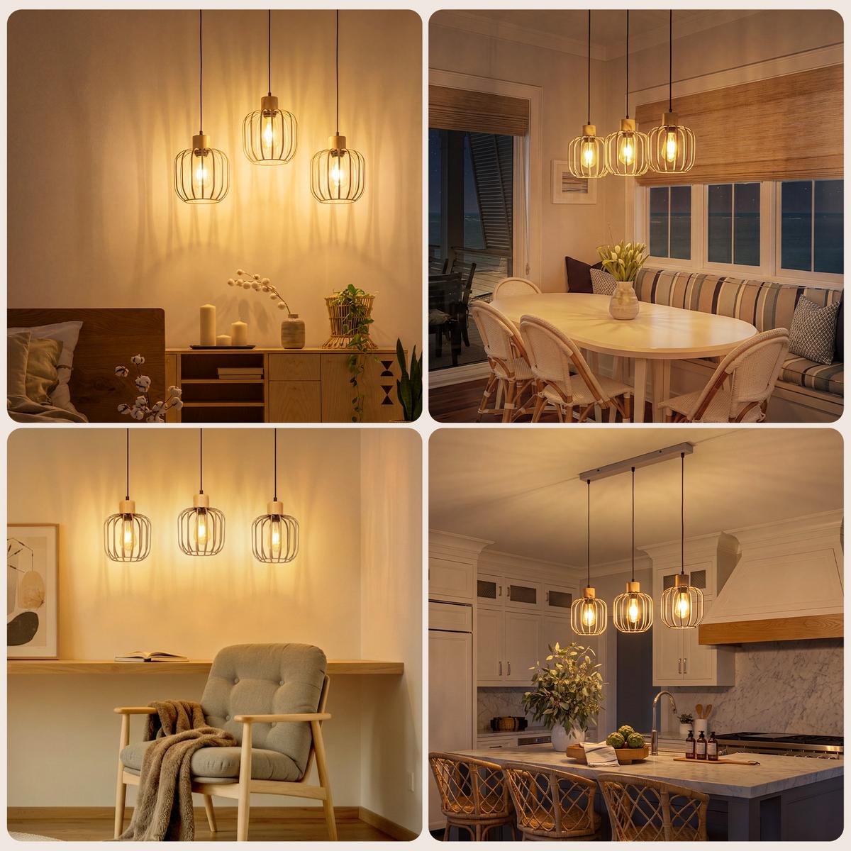 PENDELLEUCHTE Grythvin 62/18/145 cm - Grau, Holz/Metall (62/18/145cm) - ZMH
