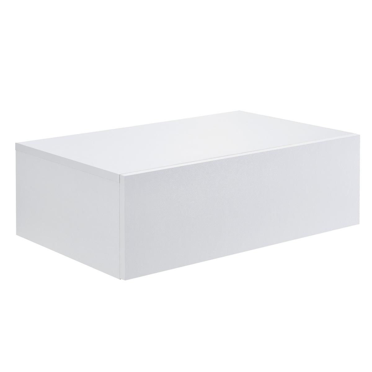 NACHTTISCH Oslo, 2er Set, hängend, mit Schublade - Weiß, Holzwerkstoff (46/15/30cm) - [en.casa]