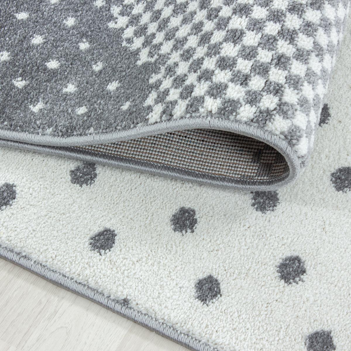 KINDERTEPPICH COGNE, mit Wolken-Motiv, Rosa, Ø 120 cm - Rosa, Textil (120/120cm) - KADIMA DESIGN