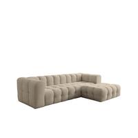 ECKSOFA Solvie In Moly - Beige, Holzwerkstoff/Textil (290/193cm) - Fun Möbel