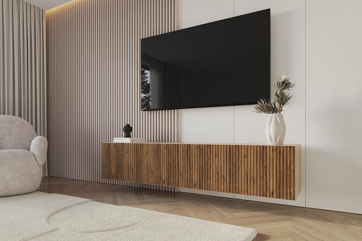 LOWBOARD NOA-2-W 2x100x40x40 cm - Artisan / Katania - Eiche Wotan, Holzwerkstoff (200/40/40cm) - ALTDECOR