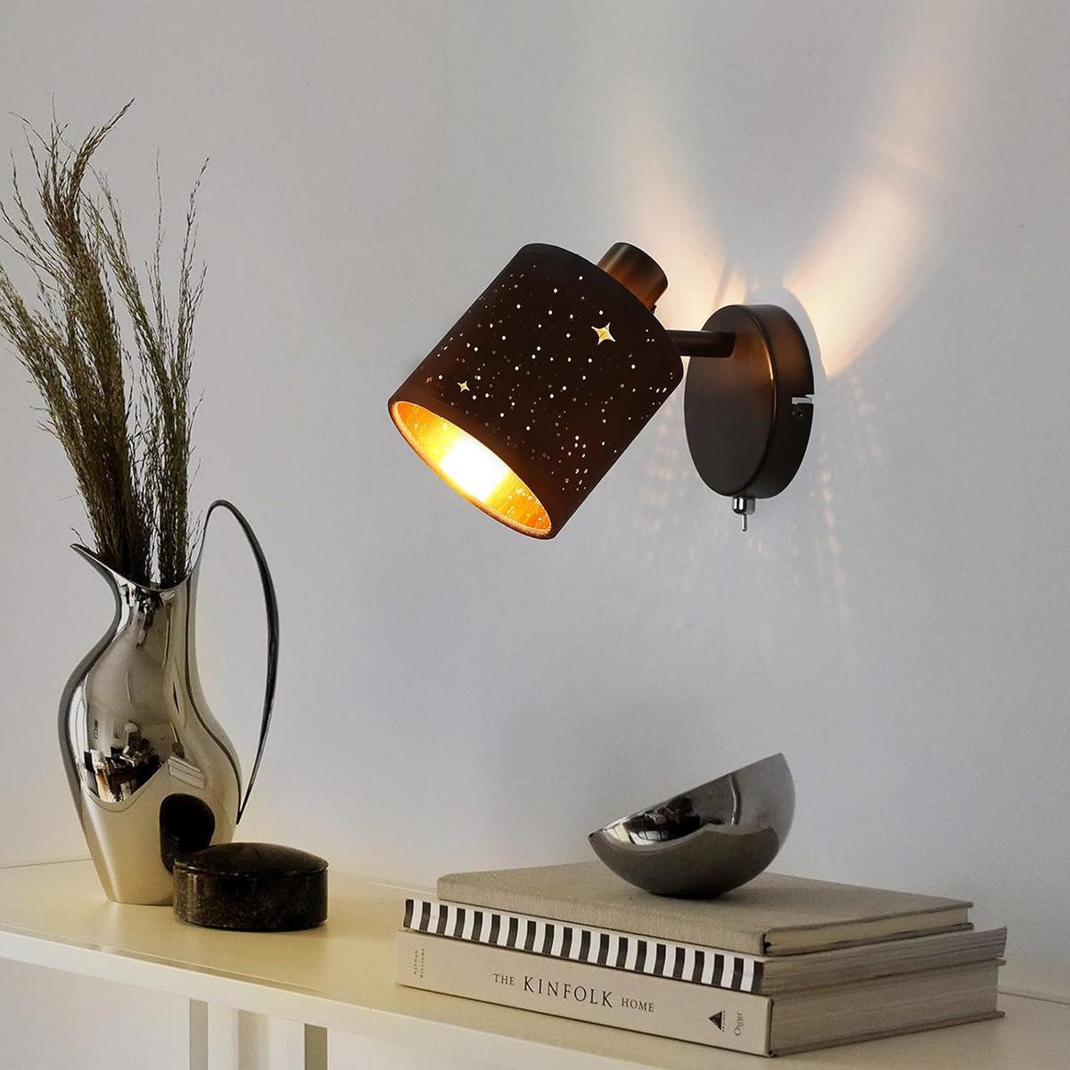 WANDLEUCHTE Klarheit - Schwarz, Metall (12/14/12cm) - Nettlife