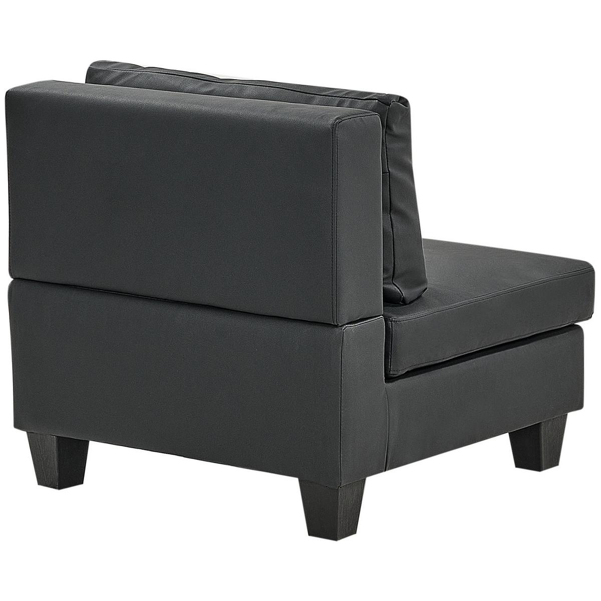 SESSELMODUL Kunstleder Schwarz Unstad - Schwarz, Kunststoff (76/72/76cm) - Beliani