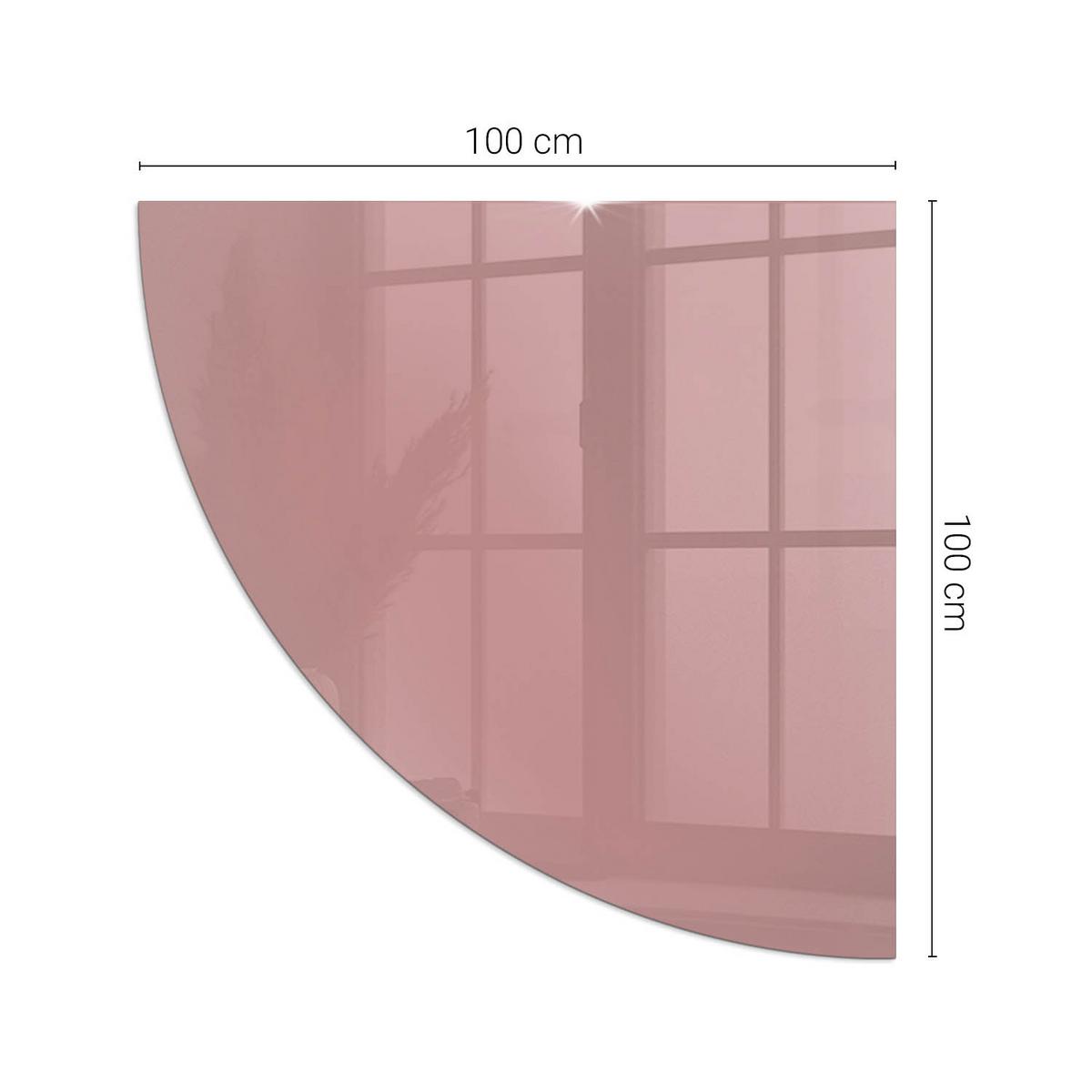 GLASPLATTE für Kamin 100x100 cm - Pink, Glas (100/100/0.4cm) - TULUP
