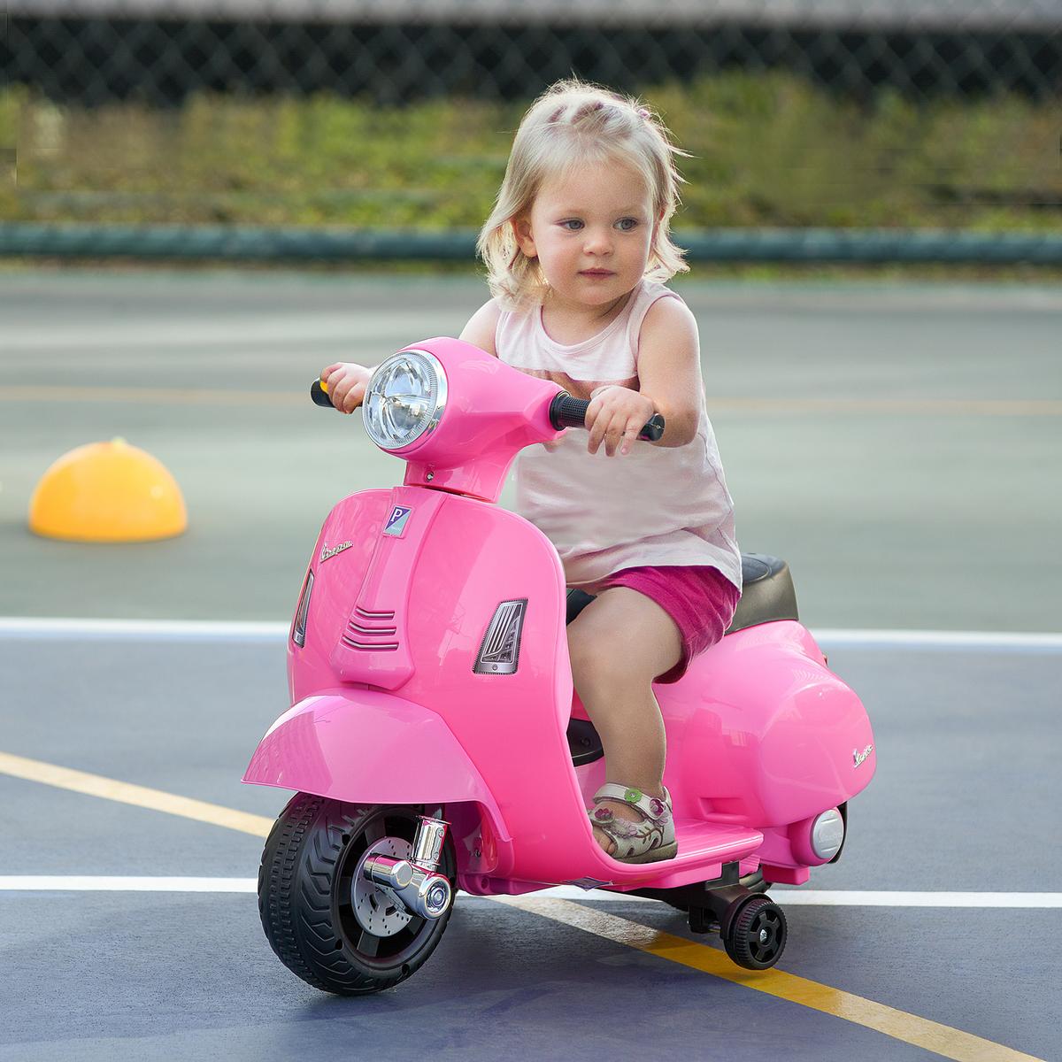 KINDERMOTORRAD Kunststoff Metall Rosa - Rosa, Kunststoff (66.5/38/52cm) - HOMCOM