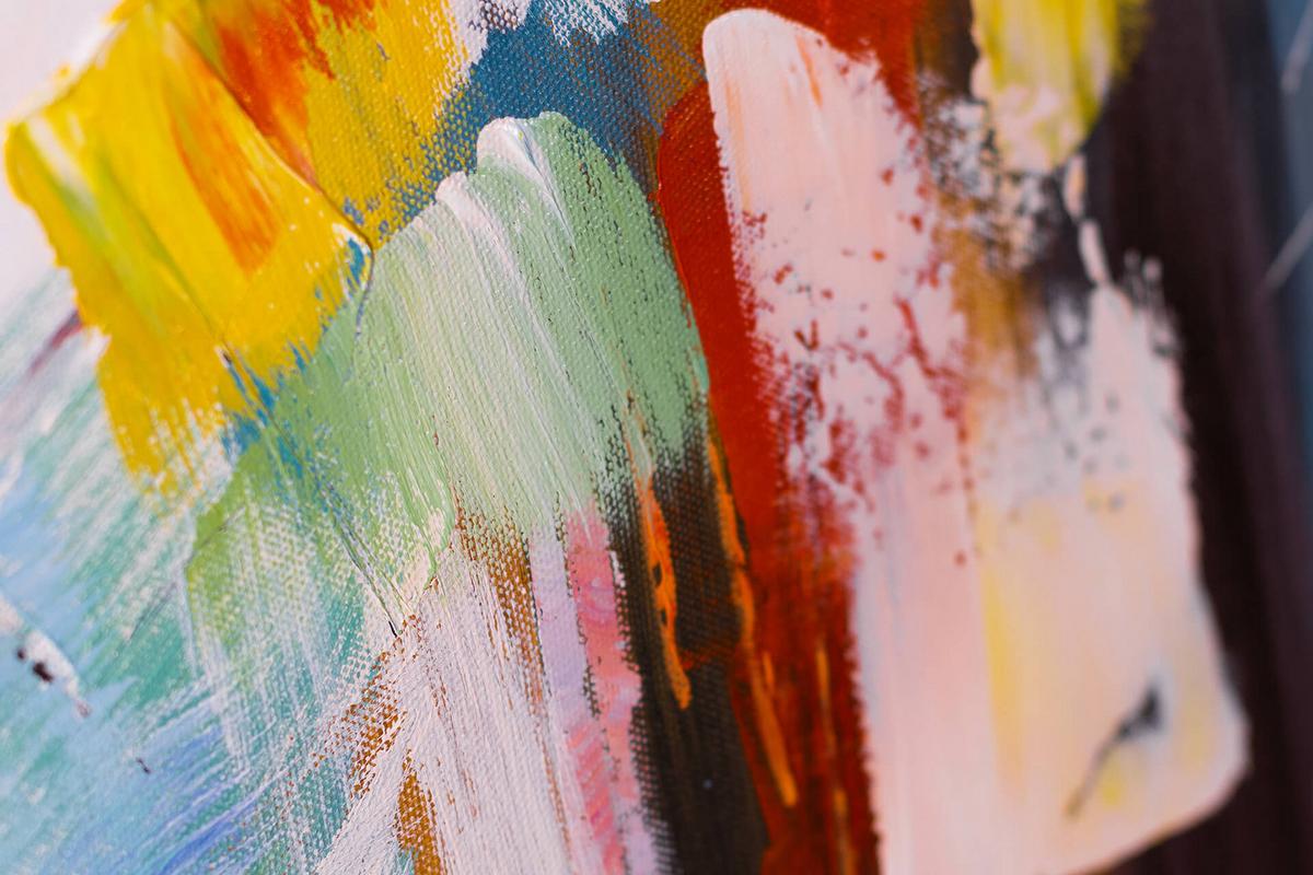ACRYLBILD HANDGEMALT 120/60 cm - Blau/Multicolor, Holz/Textil (120/60cm) - KUNSTLOFT