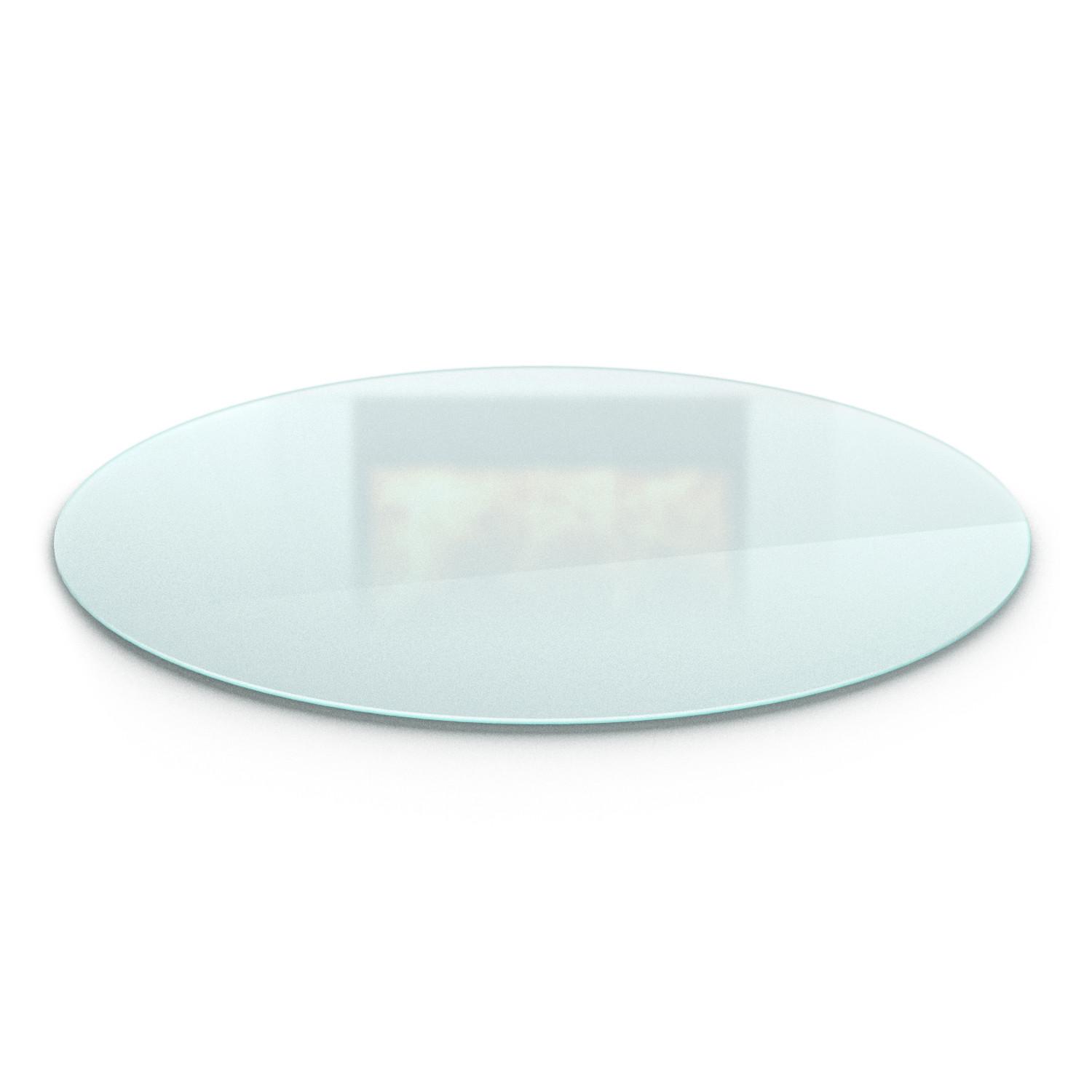 GLASBODENPLATTE für Kaminofen Ø100 cm – Milchglas Optik - Transparent, Glas (100/100/0.4cm) - TULUP