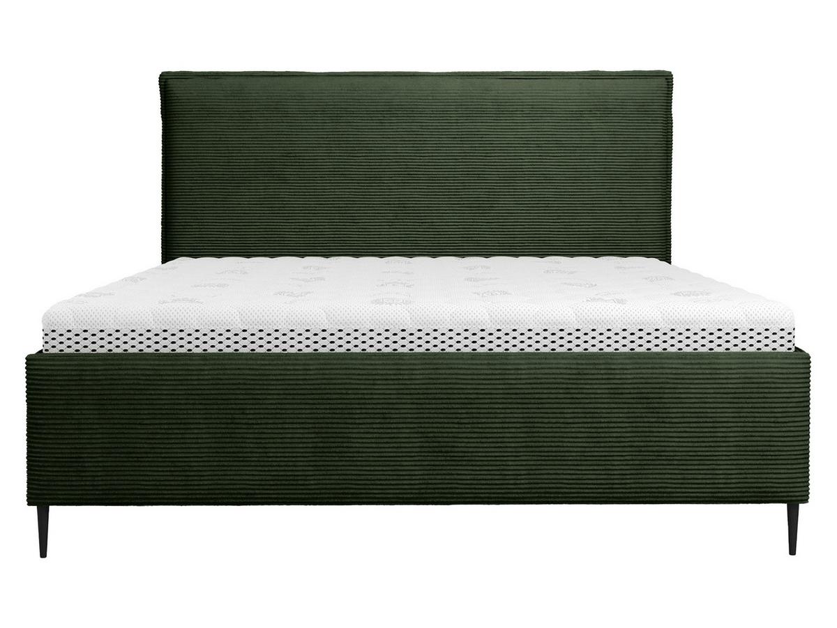 POLSTERBETT Puretta - Schwarz/Grün, Holzwerkstoff/Textil (160/200cm) - MIRJAN24
