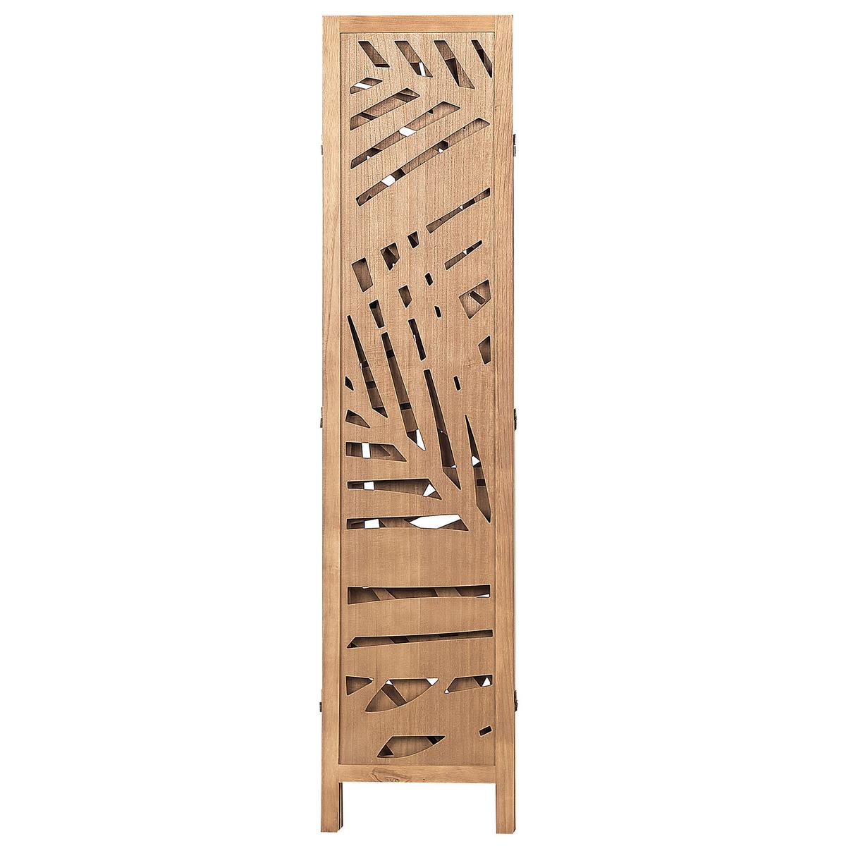 RAUMTEILER 3-teilig Hellbraun 122/170 cm Vernago - Braun, Holz (122/170/2cm) - Beliani