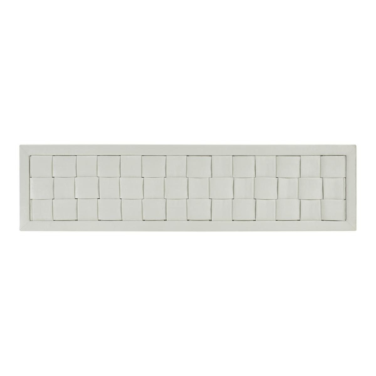 KOPFTEIL Tervo - Hellgrau, Holzwerkstoff/Textil (160/50/5cm) - [en.casa]