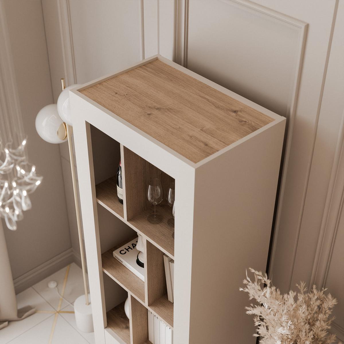 REGAL AVENA, 60/40/169 cm Kaschmir / Eiche - Kaschmir, Holzwerkstoff/Kunststoff (60/169/40cm) - Idohome