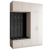 GARDEROBENSCHRANK REMA 180/240/60 cm Modern Kaschmir - Kaschmir/Schwarz, Holzwerkstoff (180/240/60cm) - MASSENO