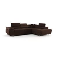 ECKSOFA Monaro Mit Schlaffunktion - Braun, Holzwerkstoff/Textil (275/202cm) - Fun Möbel