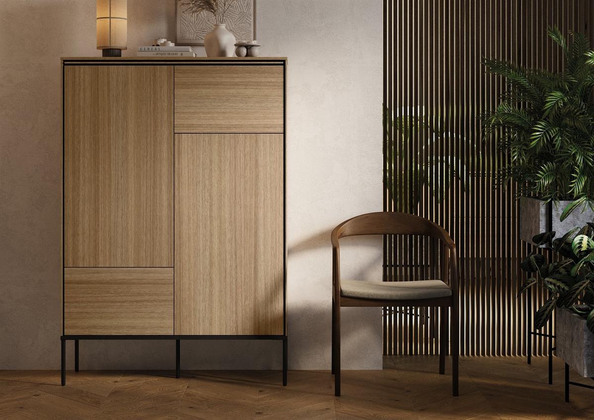 KOMMODE VISSO VI-02 Eiche linear - Eichefarben, Holzwerkstoff (98/142/34cm) - Lookway