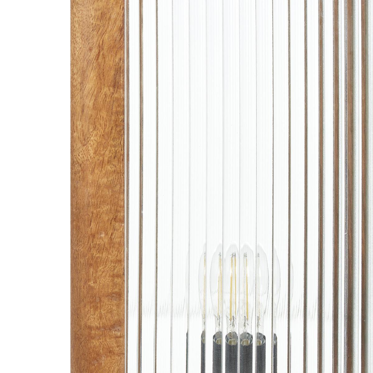 TISCHLAMPE Kolidam 25/25/50 cm - Hellbraun, Holz (25/25/50cm) - Beliani