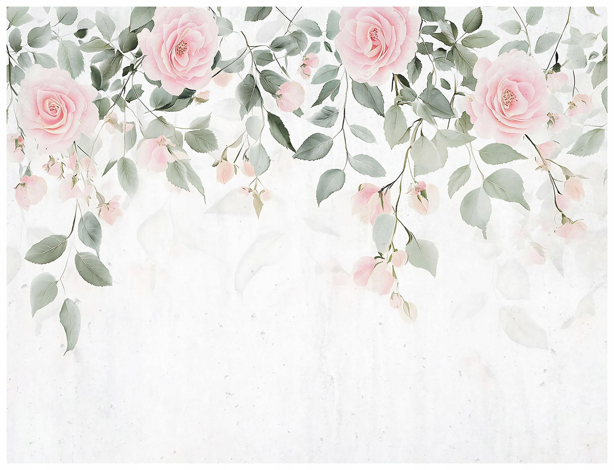 FOTOTAPETE Blätter Blumen Wohnzimmer Vliestapete 300x210 - Grün, Papier (300/210cm) - Wallarena